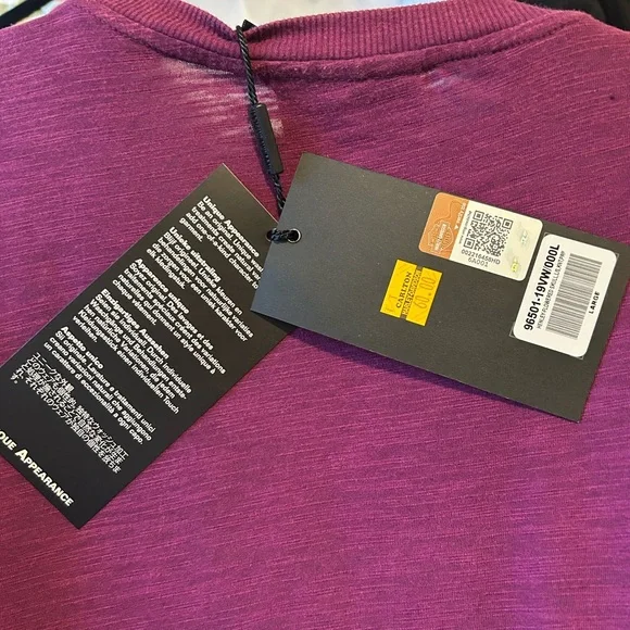 Harley-Davidson Women's Purple Lace-Up Top - Picture 3 of 7